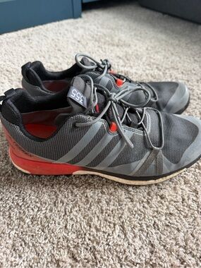 adidas Gray and Red Gore-Tex Trail Shoe